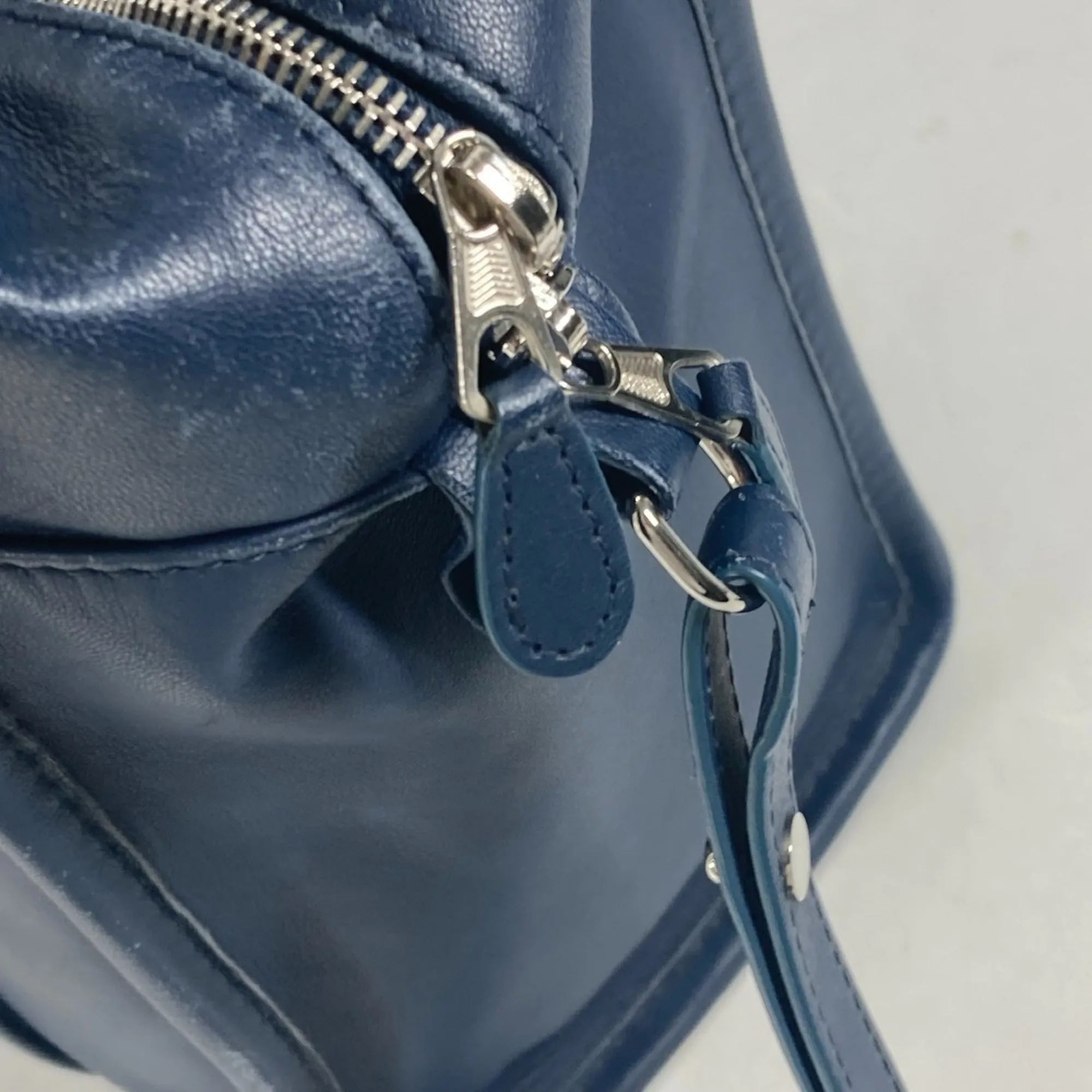 Balenciaga Navy Leather Bag