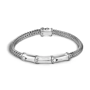 Bamboo Heritage Silver Station Bracelet - BB95311
