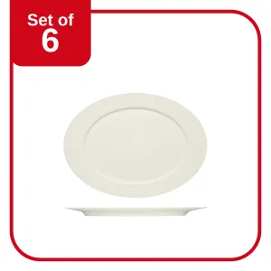 BAUSCHER PURITY OVAL PLATTER w/RIM 380x278mm