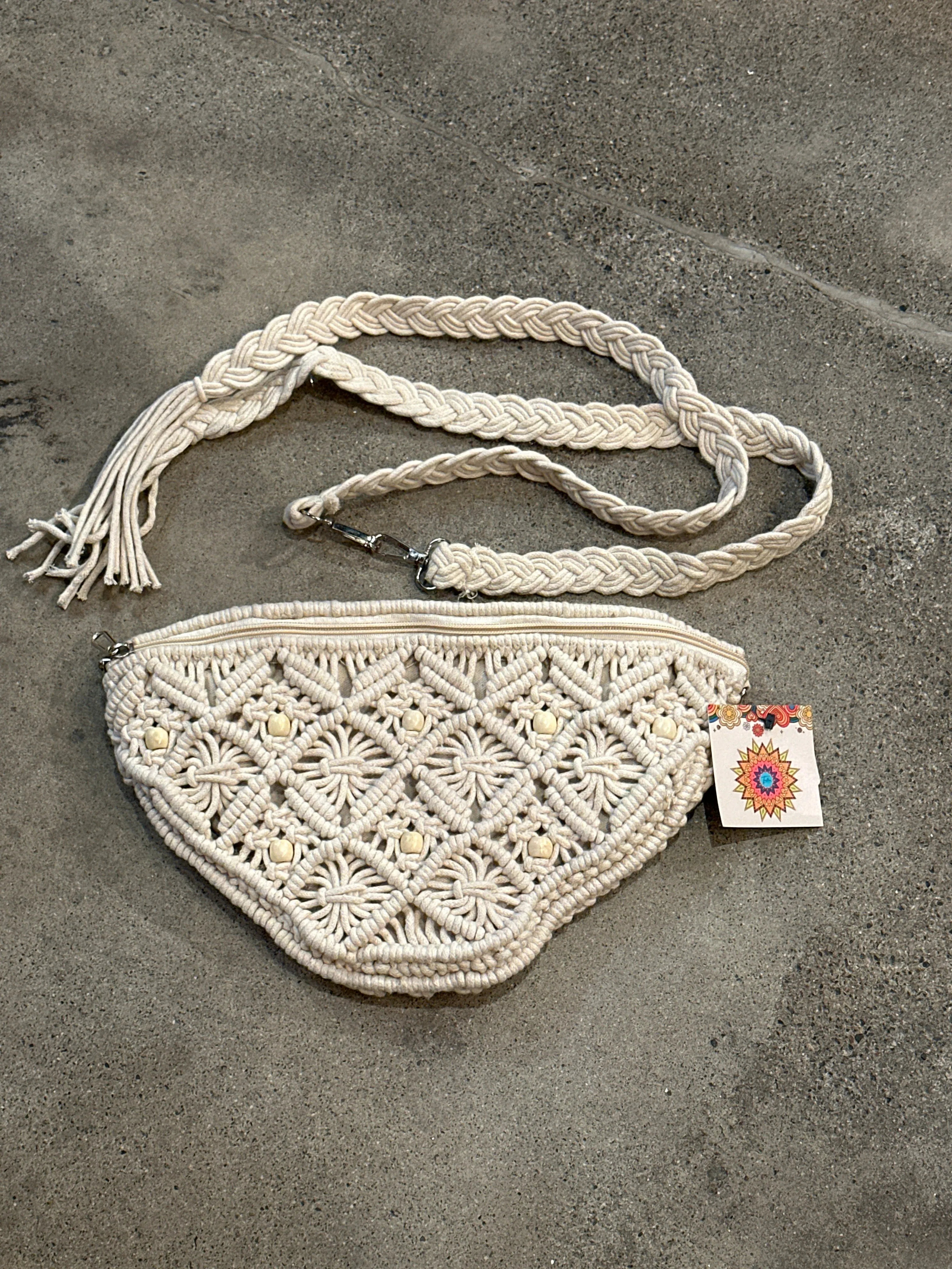 Beaded Macrame Fanny Pack-9847
