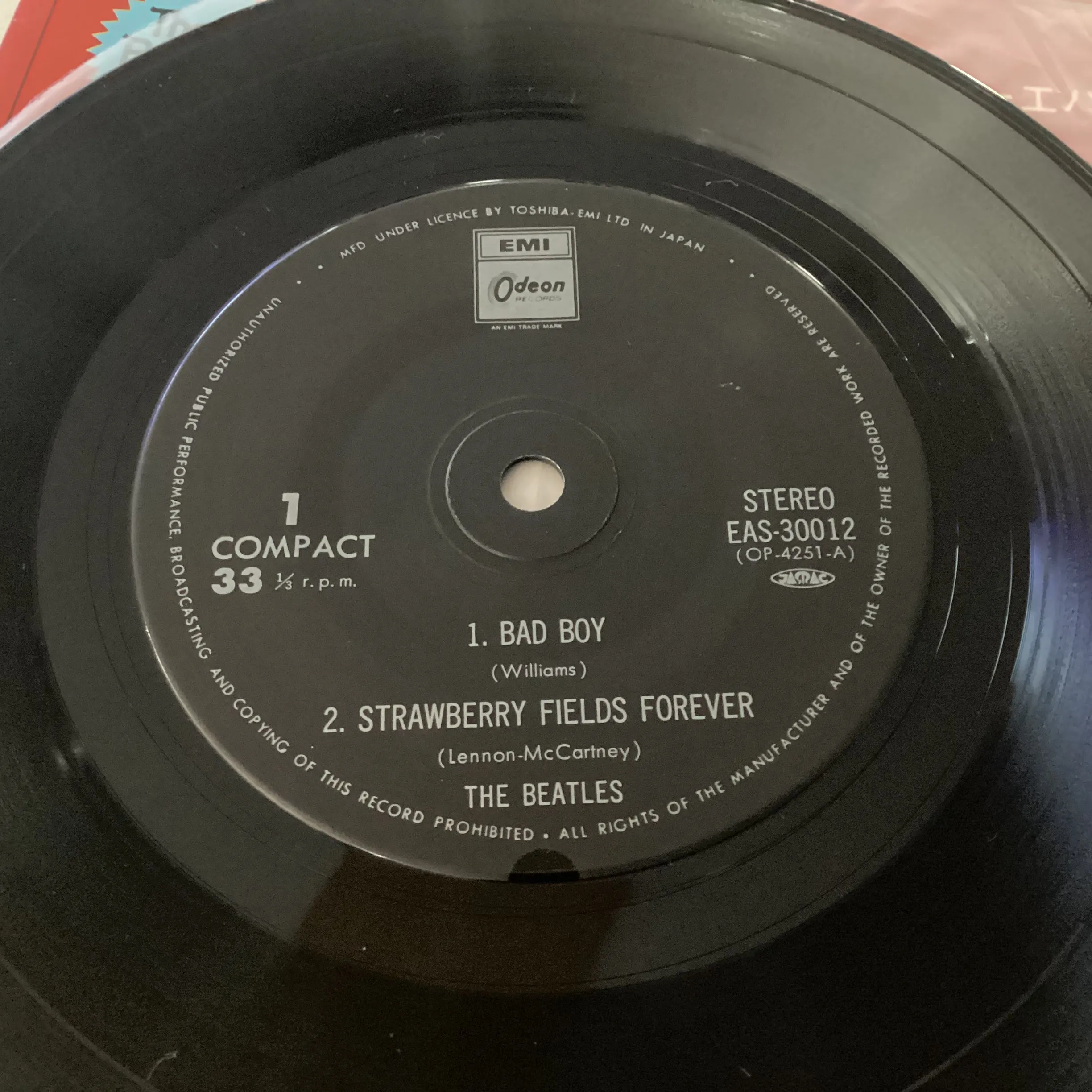 BEATLES = BAD BOY (7IN./EP) (JAPAN 1980) (USED)