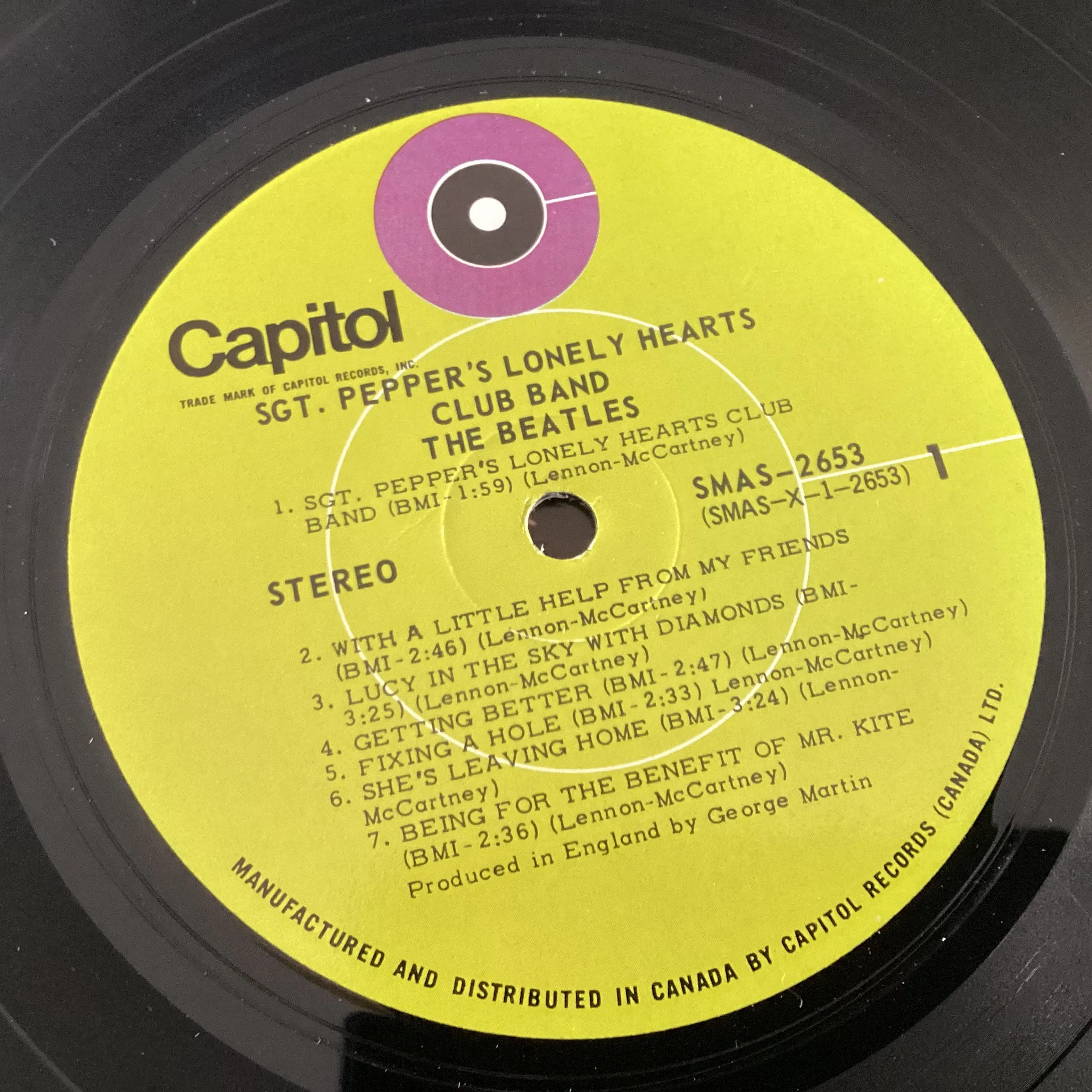 BEATLES = SGT. PEPPER’S LONELY HEARTS CLUB BAND (CDN 1971) (USED)