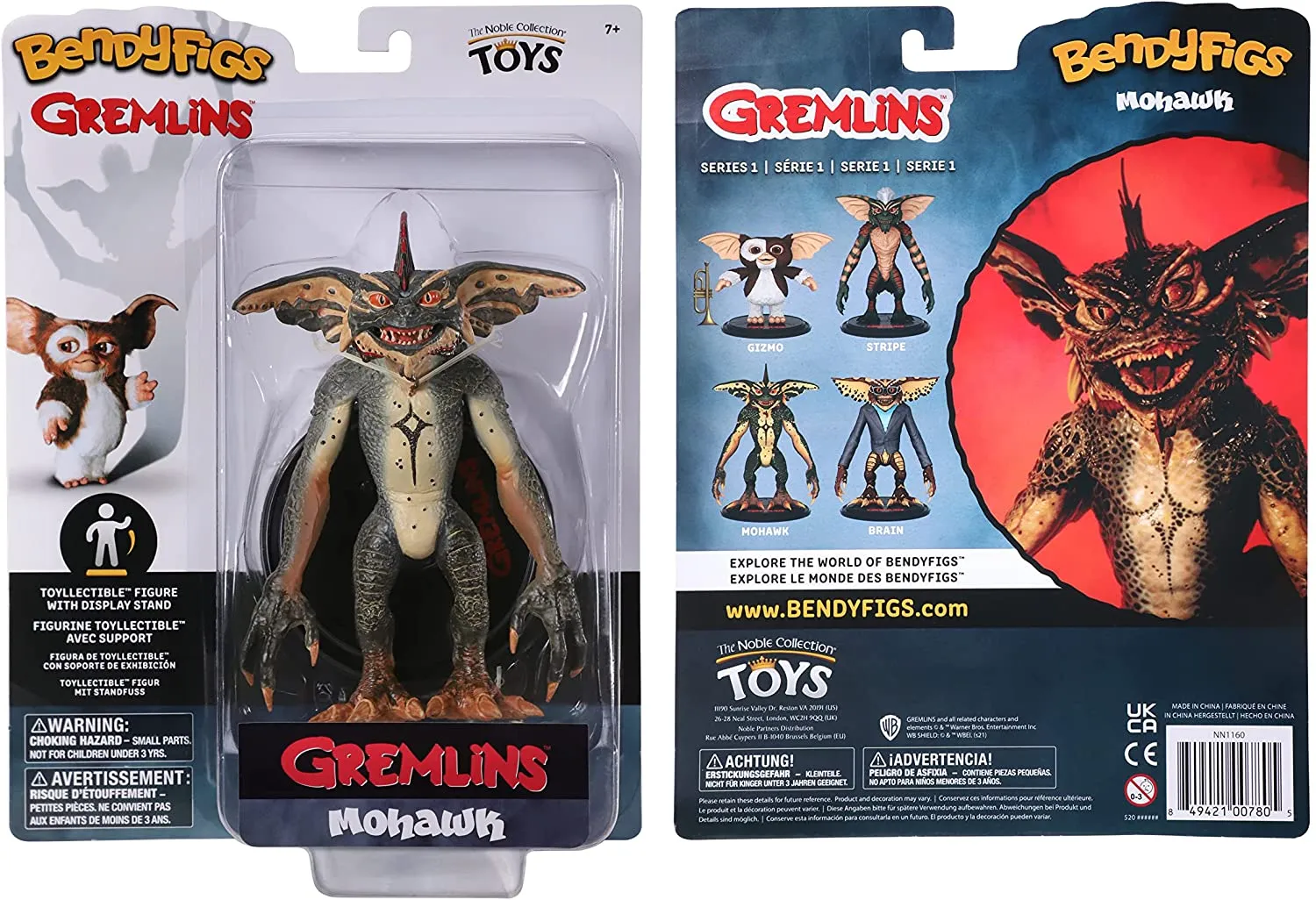 BendyFigs Gremlins Movie 7 Inch Figure - Mohawk