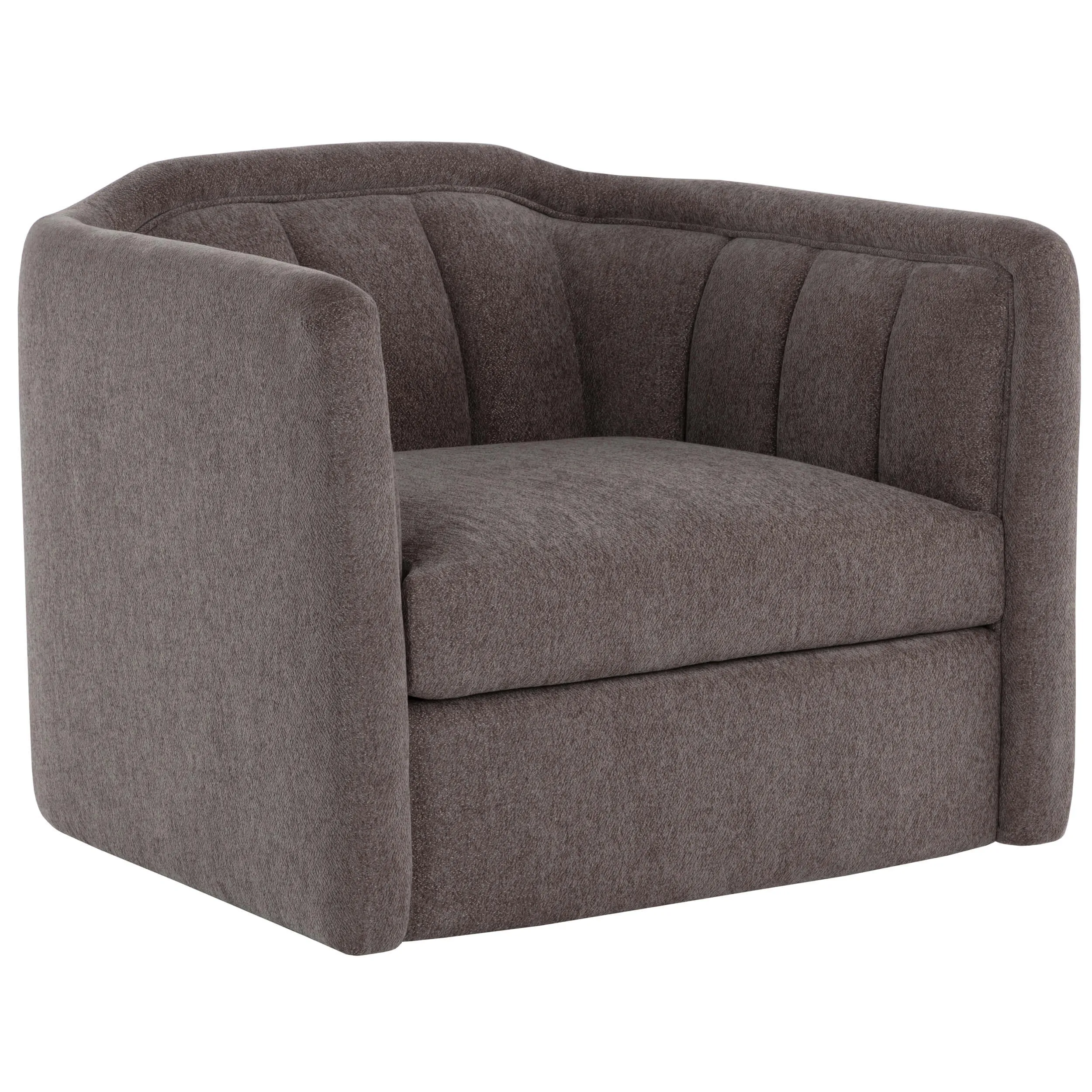 Birrit Swivel Chair, Alaska Hedgehog Brown