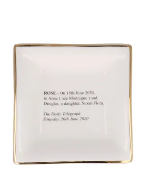 Birth announcement dish