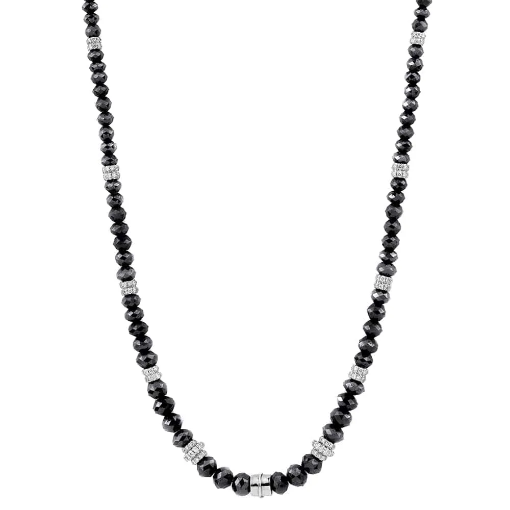 Black Diamond Tear Drop Pendant and Necklace