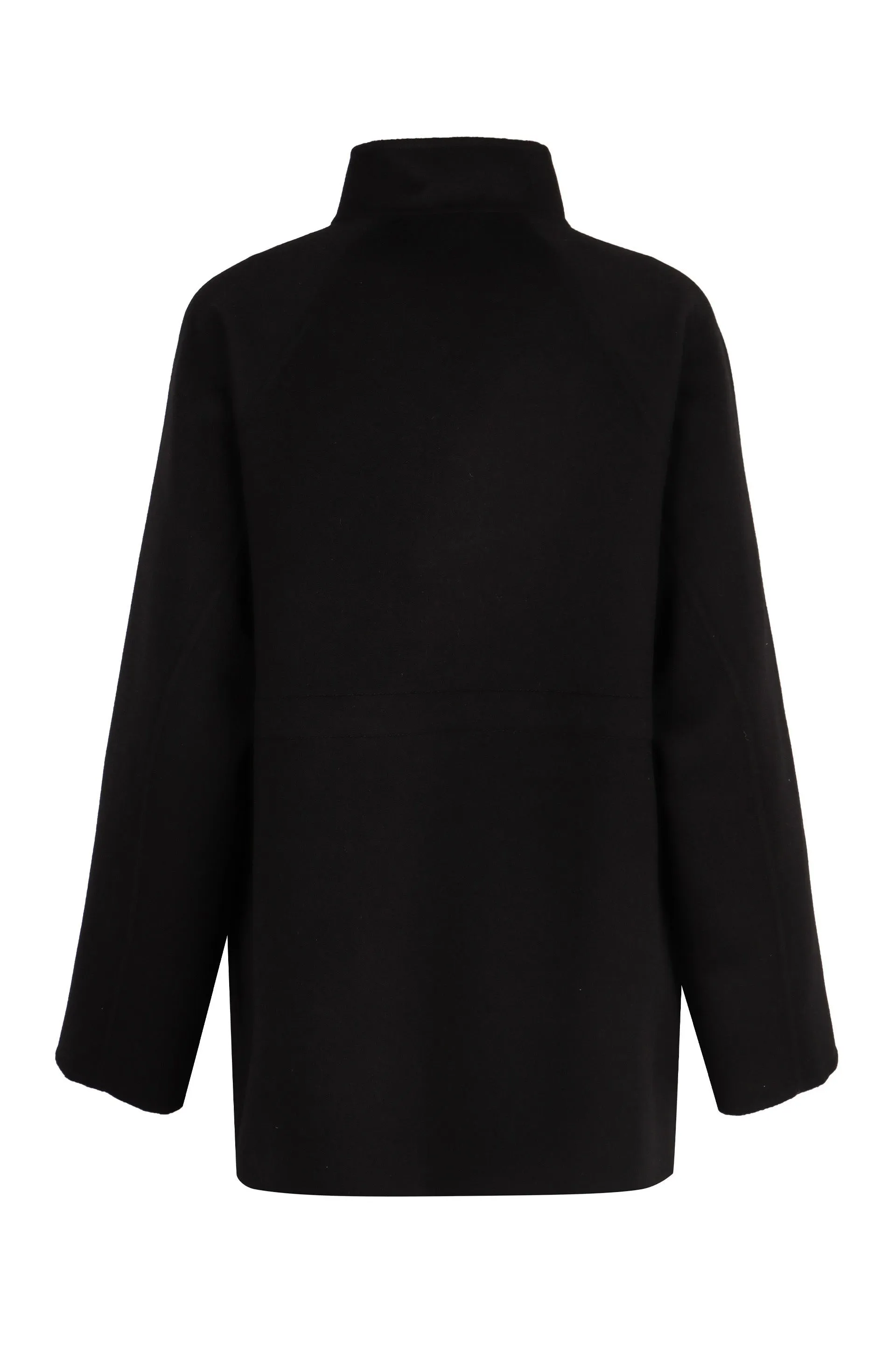 BLACK JACKET WITH INT MONOGRAM LEATHER POCKETS