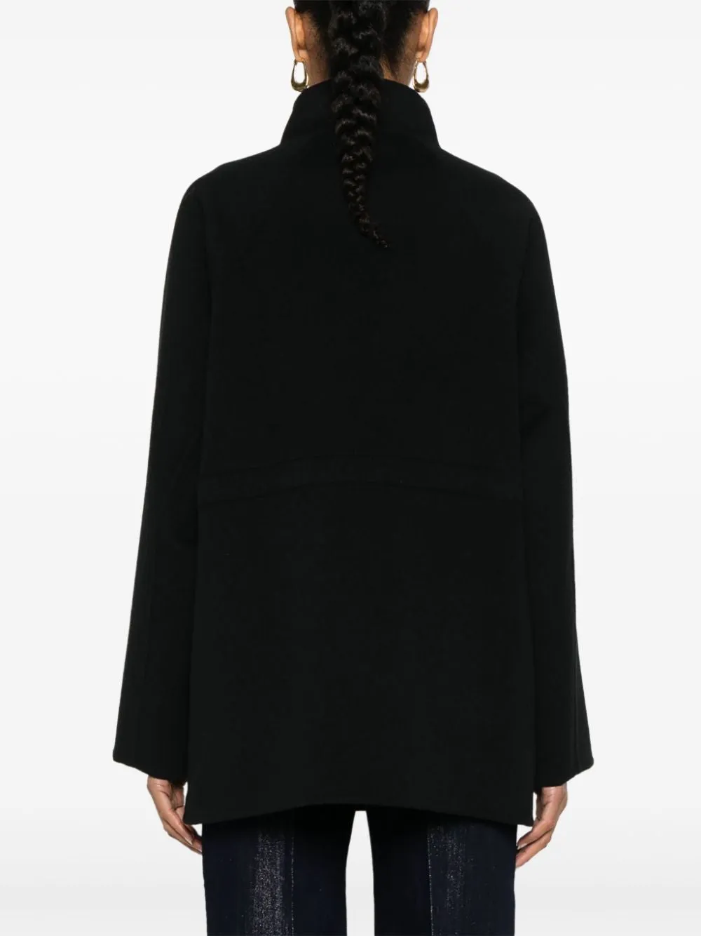 BLACK JACKET WITH INT MONOGRAM LEATHER POCKETS