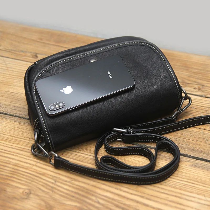 Black LEATHER WOMEN Messenger Bag SHOULDER BAG Crossbody Purses FOR WOMEN