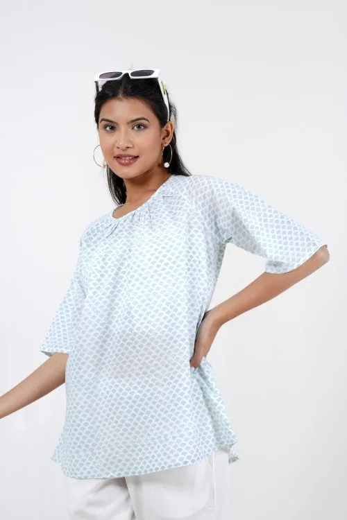 Blossom Chic Hand Block Printed Top