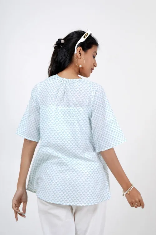 Blossom Chic Hand Block Printed Top
