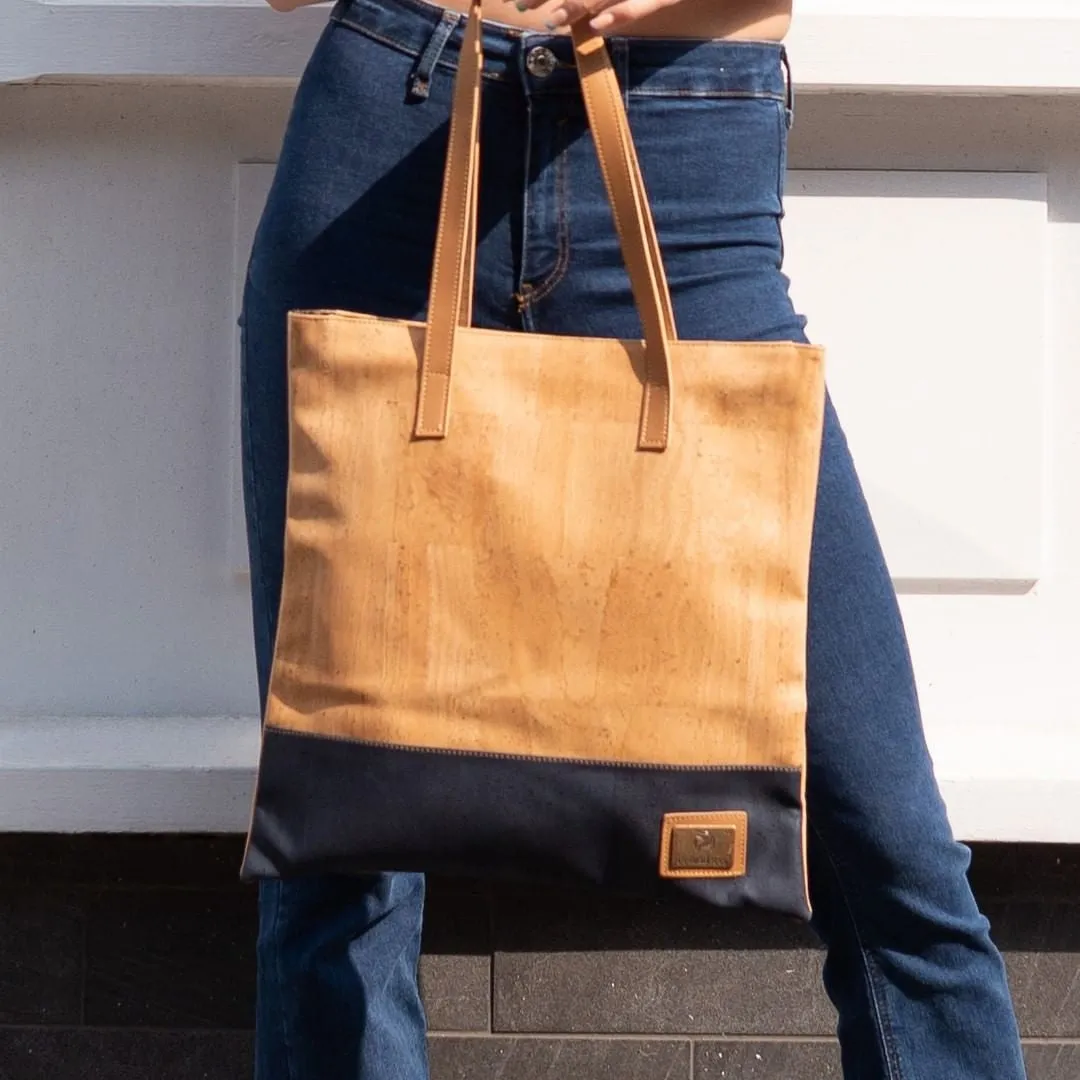 Blue Cork Shopping Bag