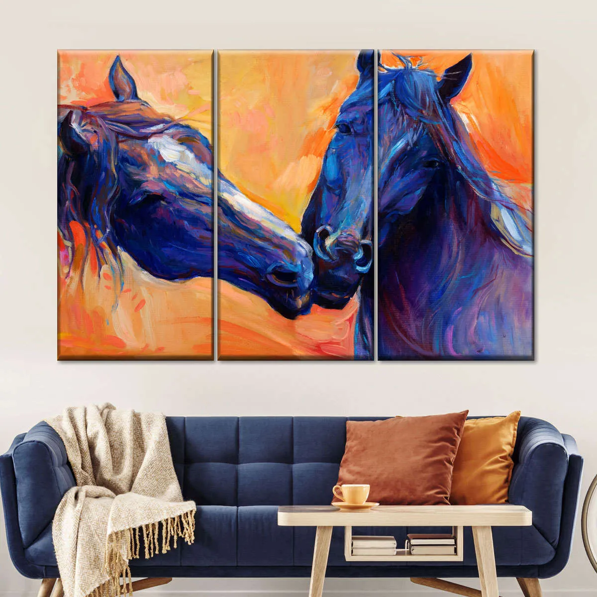 Blue Horses Wall Art