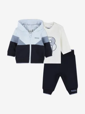 BOSS Baby Boys Tracksuit Gift Set in Navy