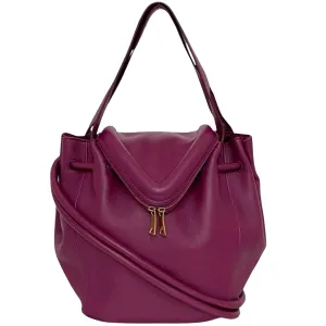 Bottega Veneta Beak Purple Leather Bag