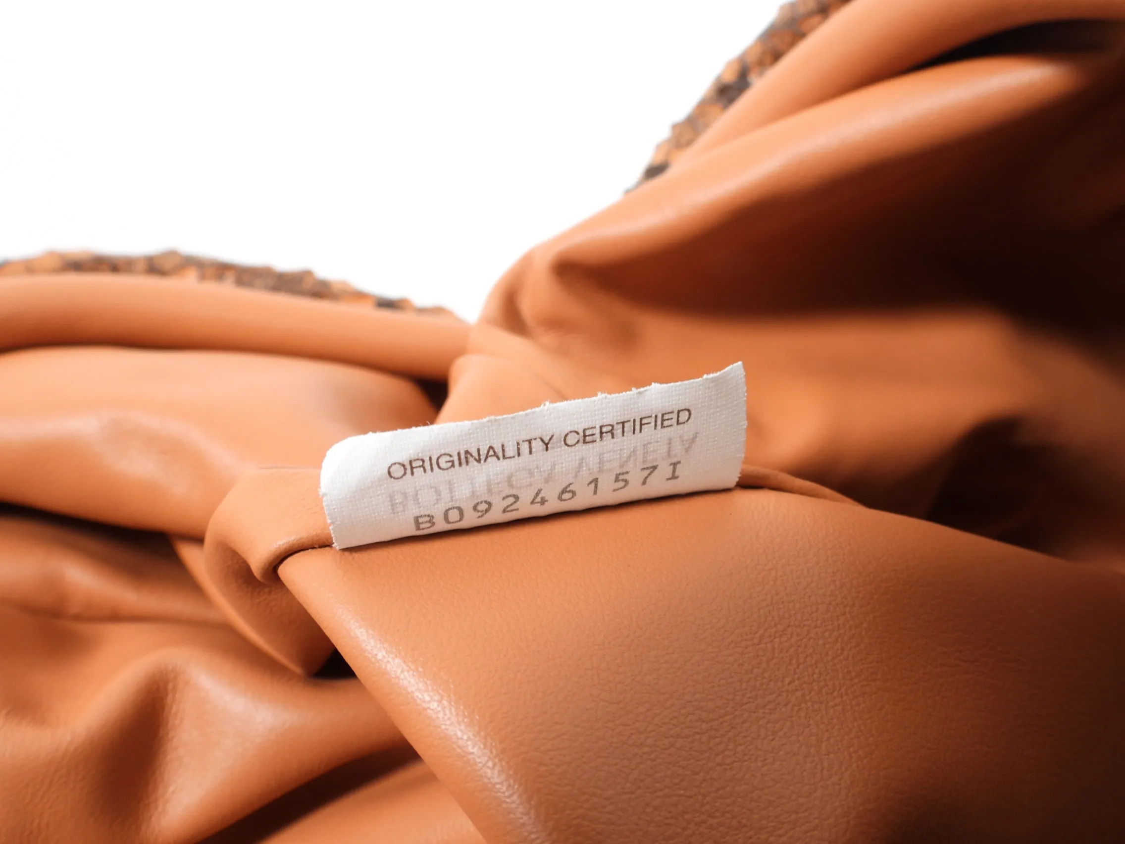 Bottega Veneta Tan Brown Python Large The Pouch Clutch Bag