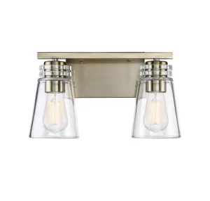 Brannon 2 Light Noble Brass Bath Bar