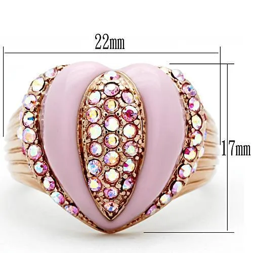Brass Ring Top GRD Crystal Light Rose GL227 for Women Style Rose