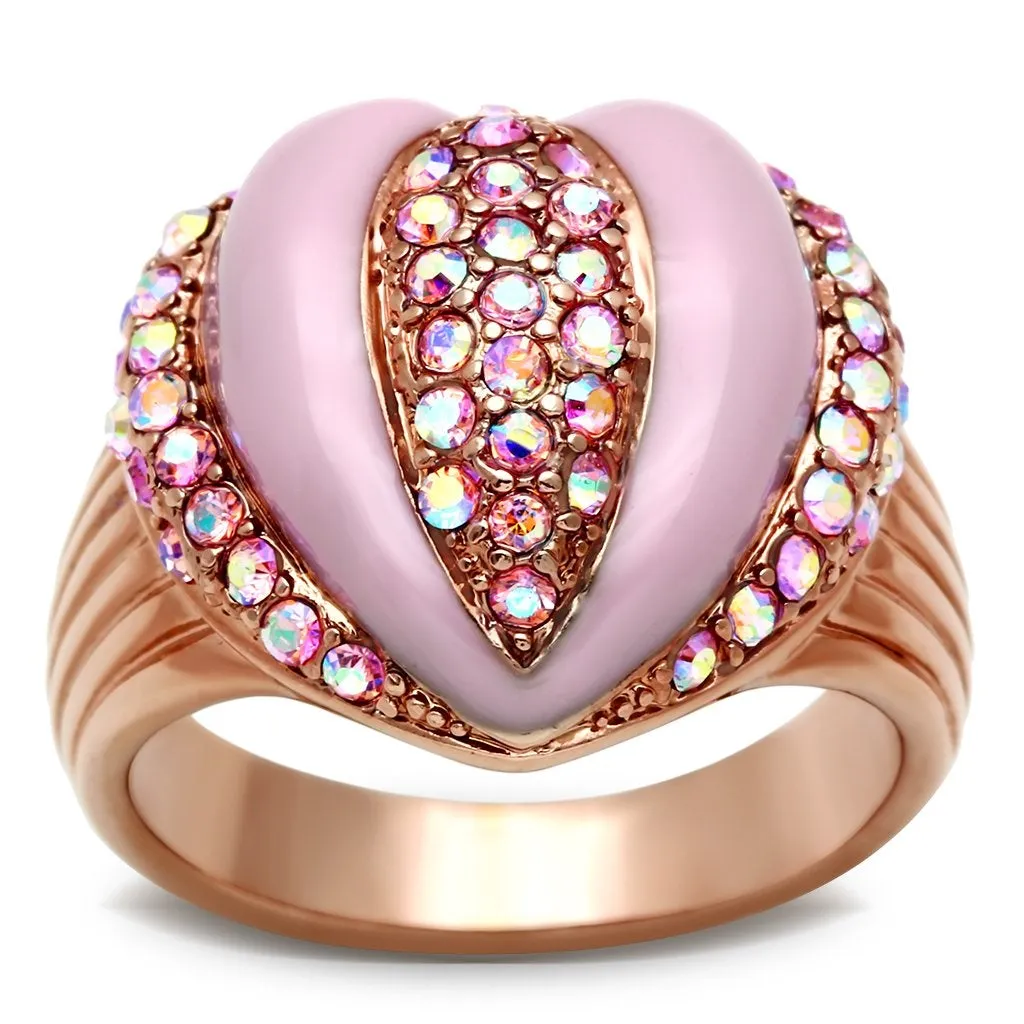 Brass Ring Top GRD Crystal Light Rose GL227 for Women Style Rose