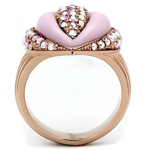 Brass Ring Top GRD Crystal Light Rose GL227 for Women Style Rose