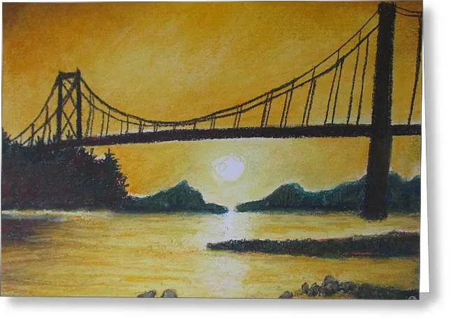 Bridge of Yellow ~ Greeting Card