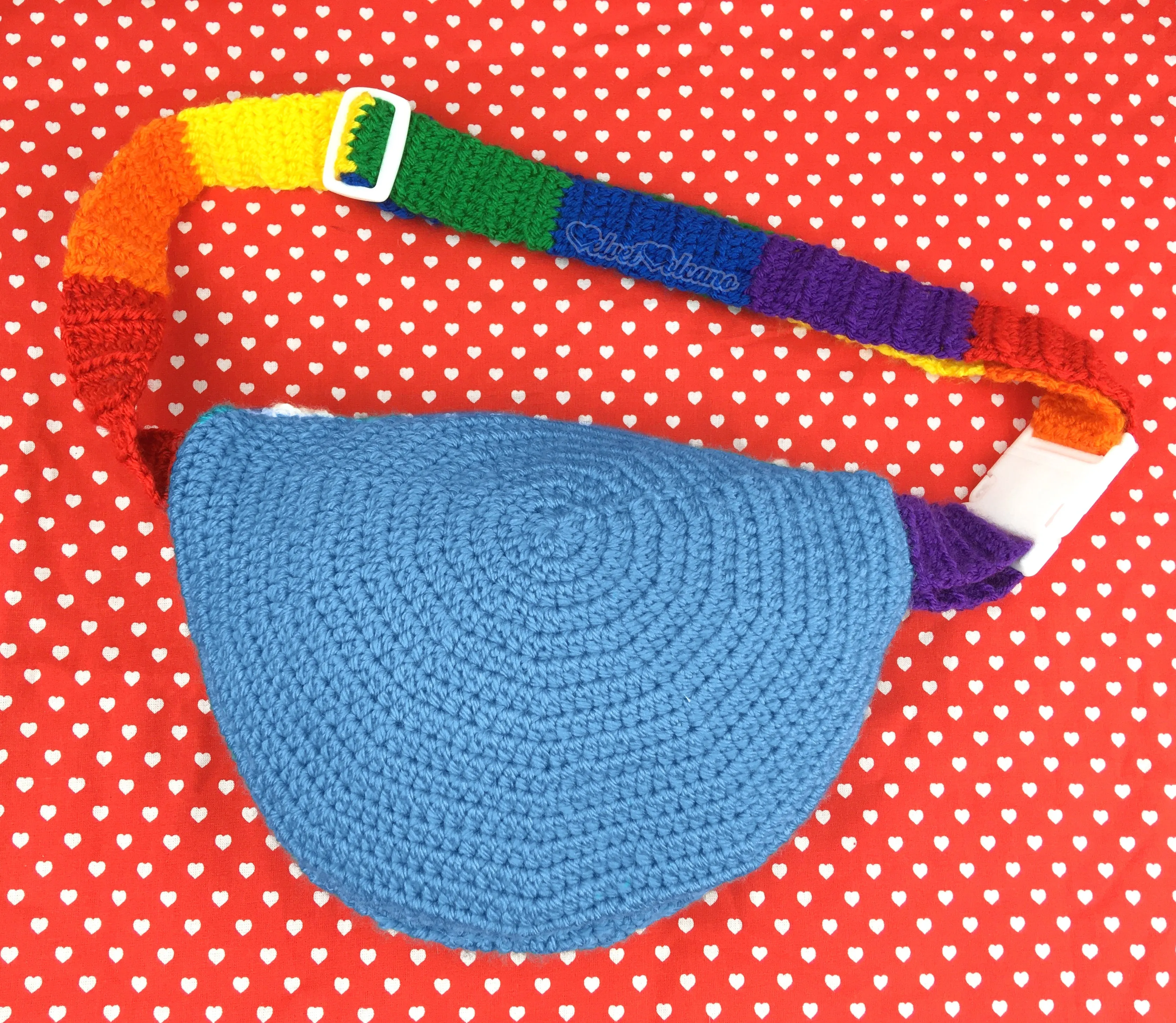 Bright Rainbow Cloud Bum Bag (Dolphin Blue)