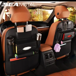 Car Backseat Organizer Storage Organizer - Multi-Pockets with PU Leather