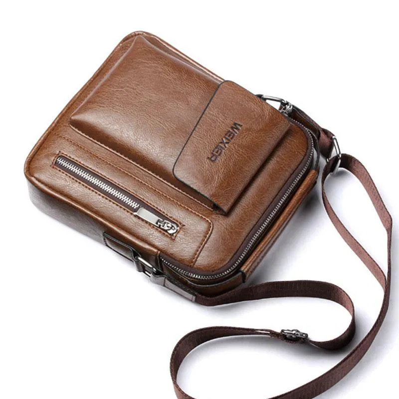 Casual Men's PU Leather Shoulder Bag