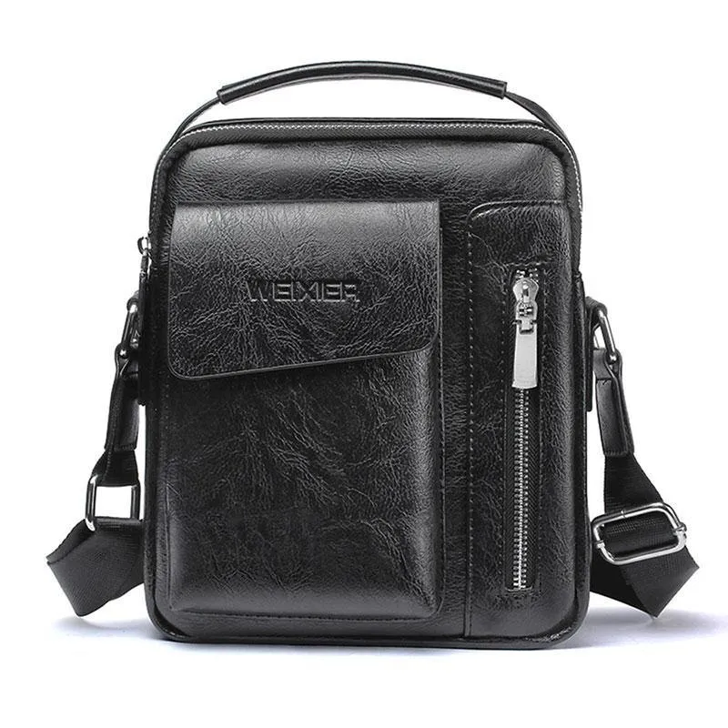 Casual Men's PU Leather Shoulder Bag