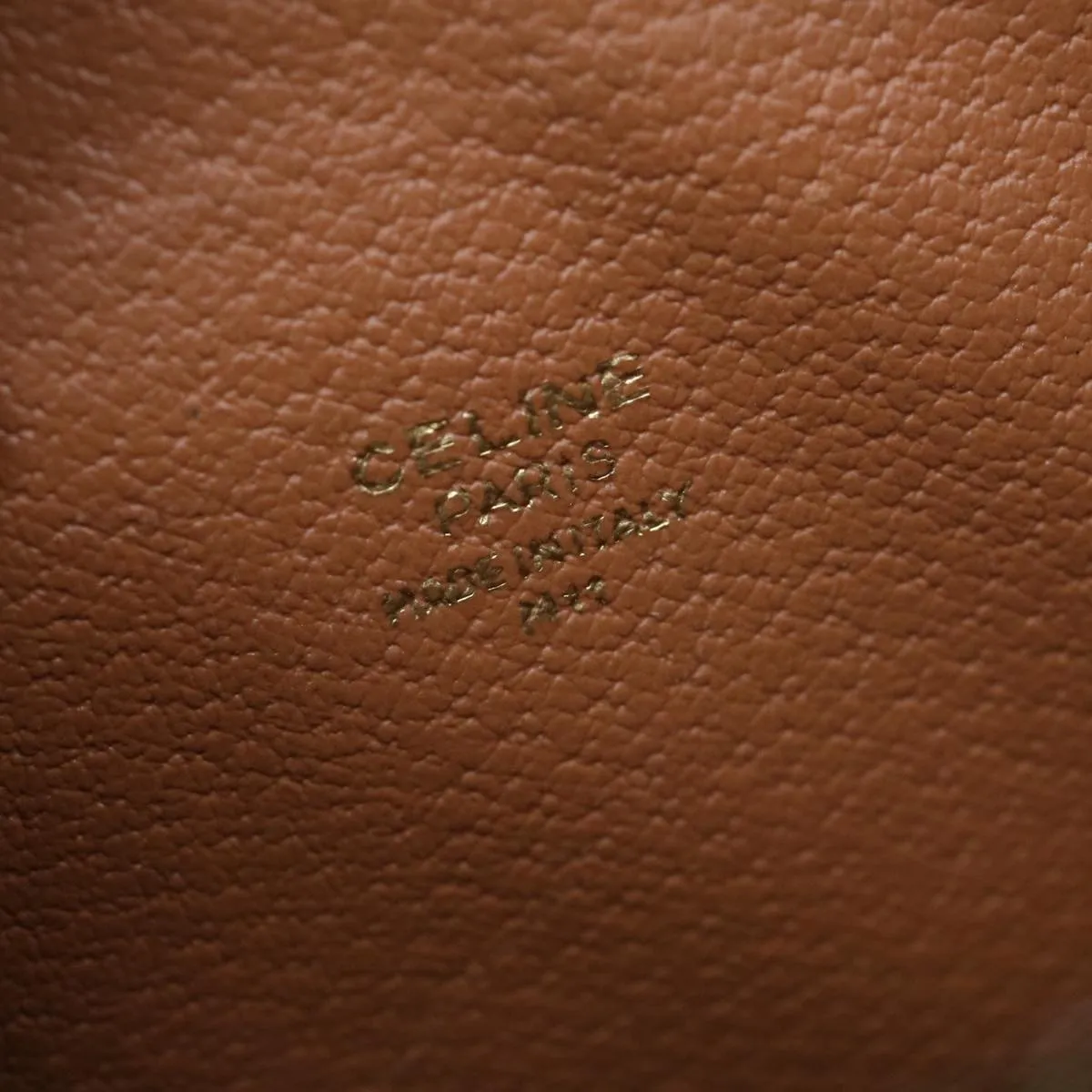 CELINE Macadam Canvas Clutch Bag PVC Leather Brown Auth yk9795