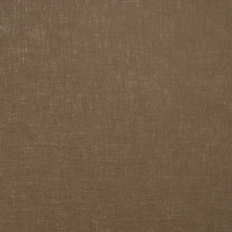 Chocolate Brown Plain Italian Pure Linen