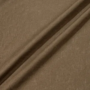 Chocolate Brown Plain Italian Pure Linen