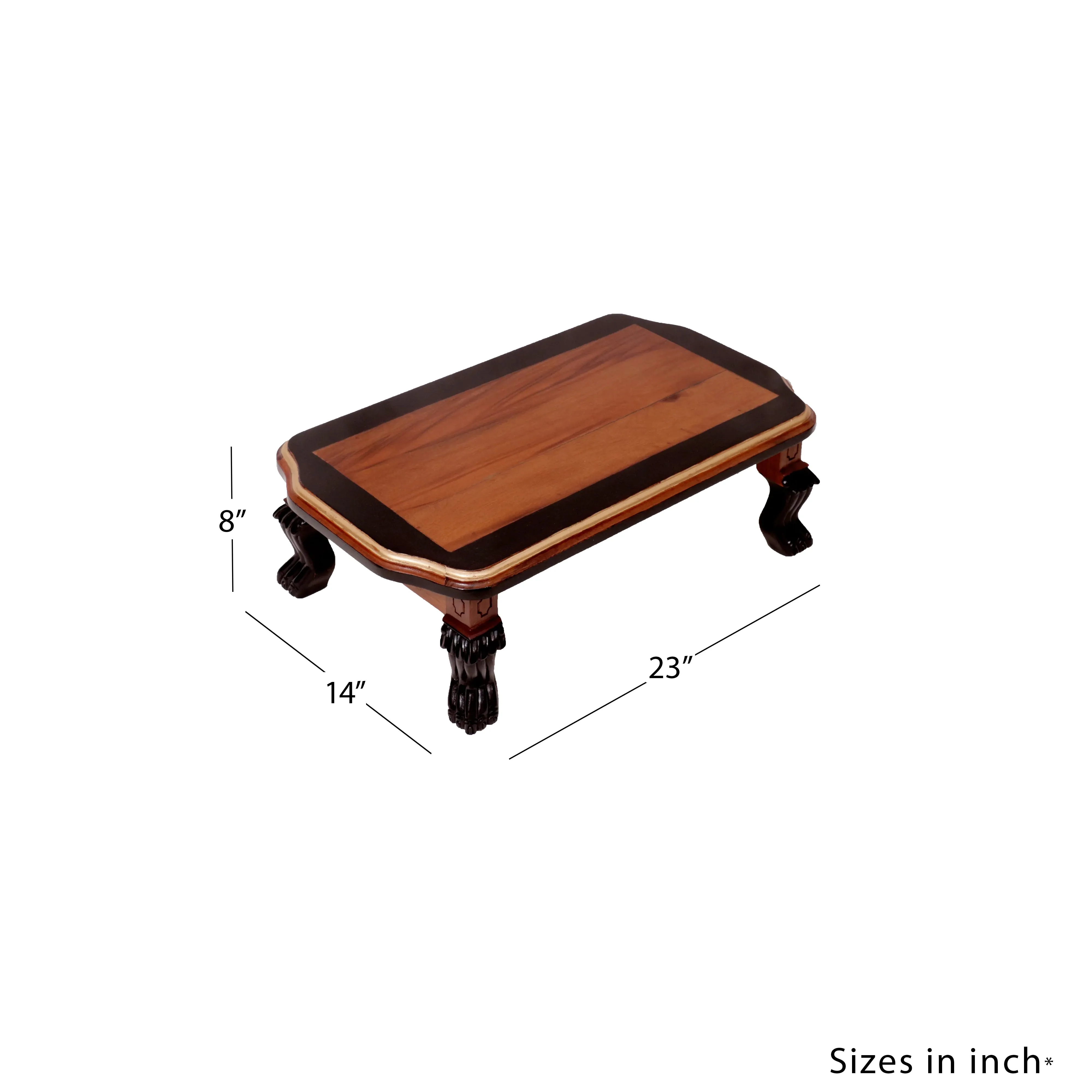 Classic Polygon Shaped Teak Wood Bajot