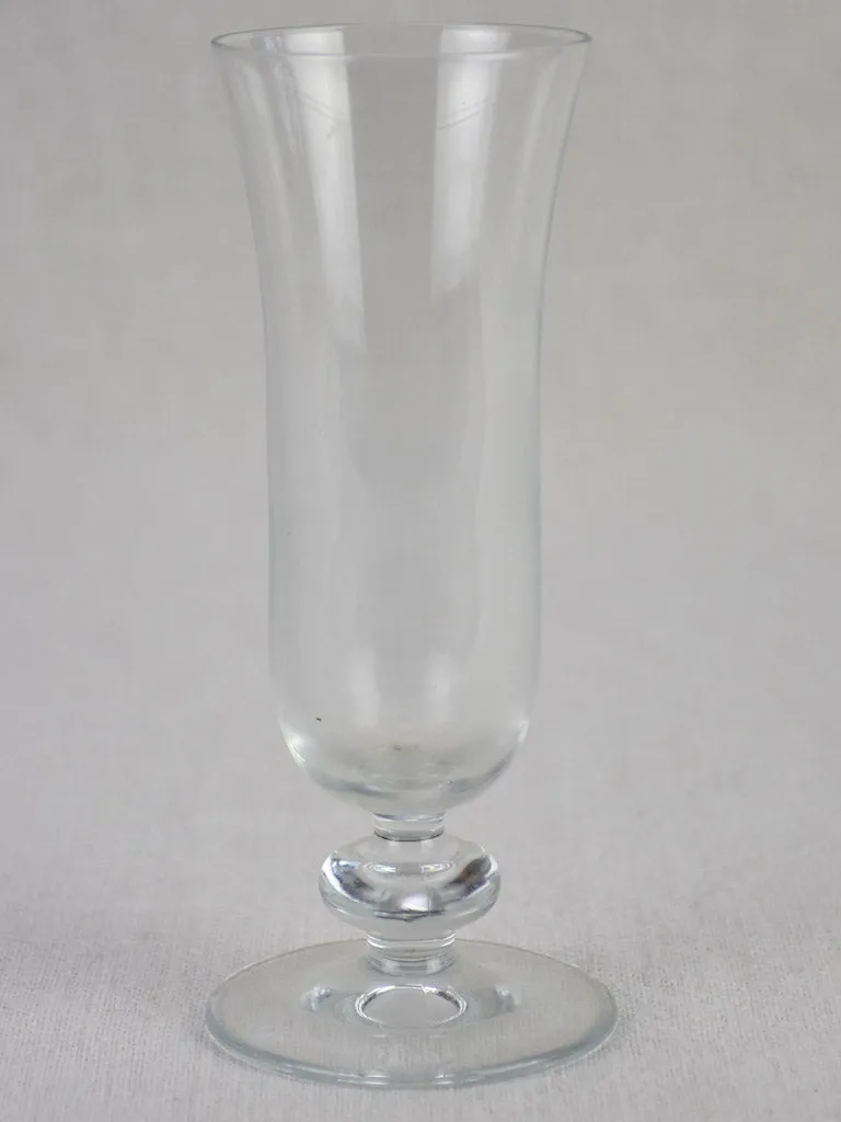 Collection of 6 antique French champagne flutes