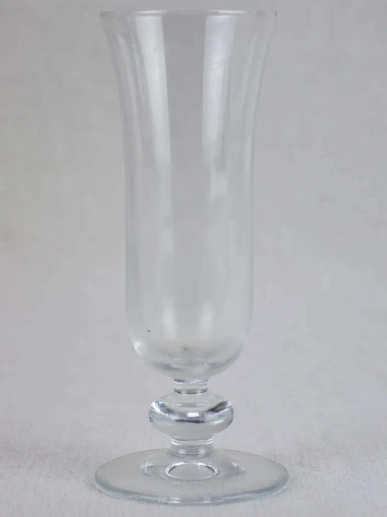 Collection of 6 antique French champagne flutes