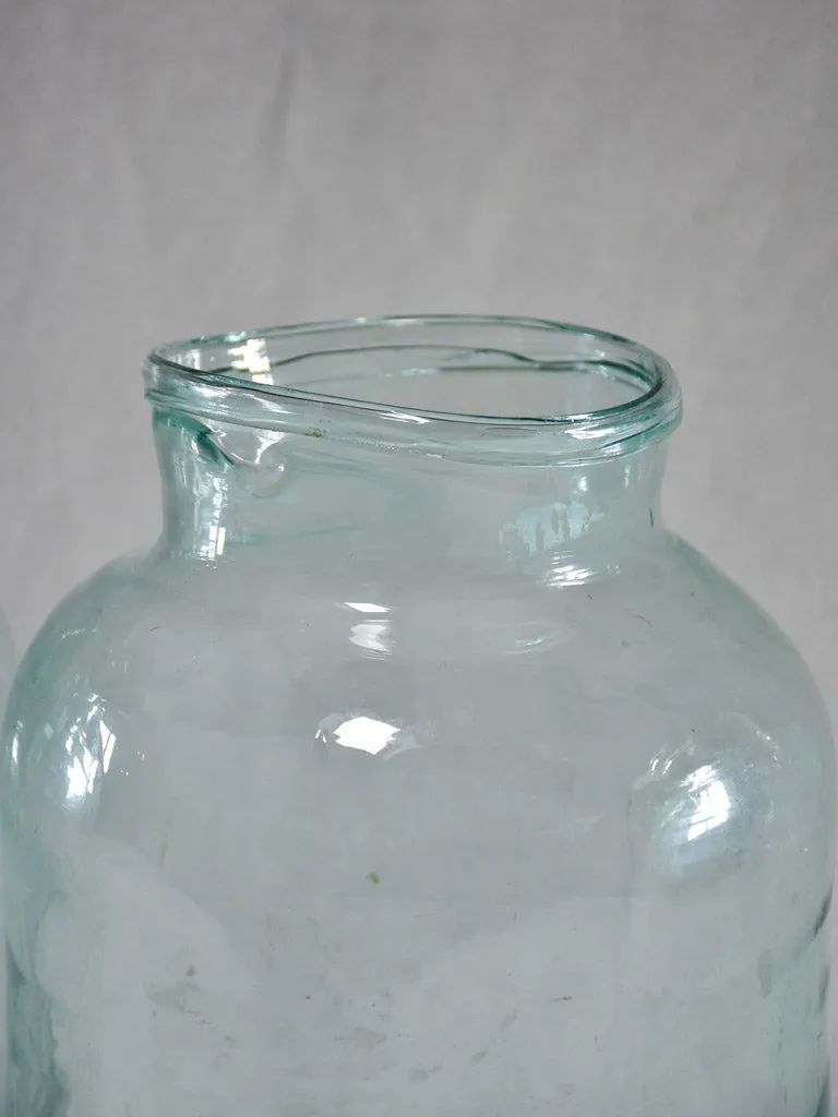 Collection of four large antique French preserving jars 13½"