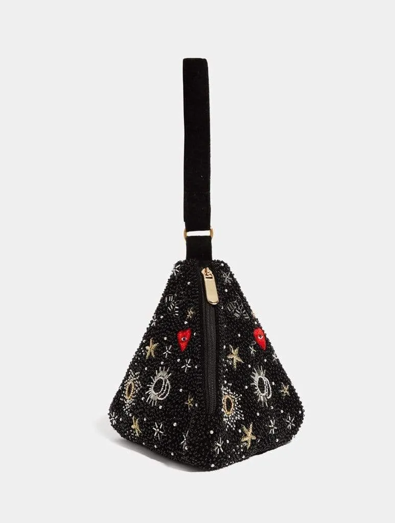 Cosmic Pyramid Clutch Bag
