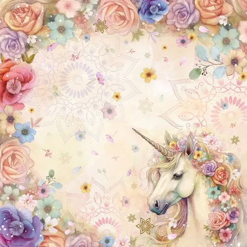 Crafter's Companion Paper Pad 6"X6" Majestic Unicorn