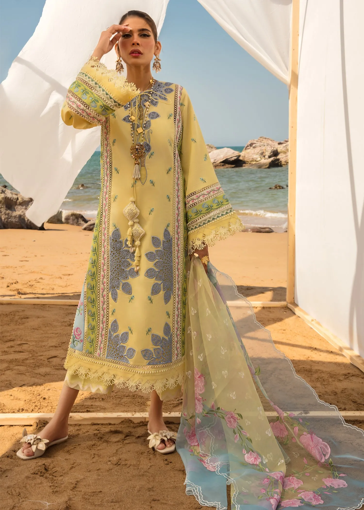 Crimson Luxury Lawn Collection 2023 – An Ode to Cross Stitch - D5 B