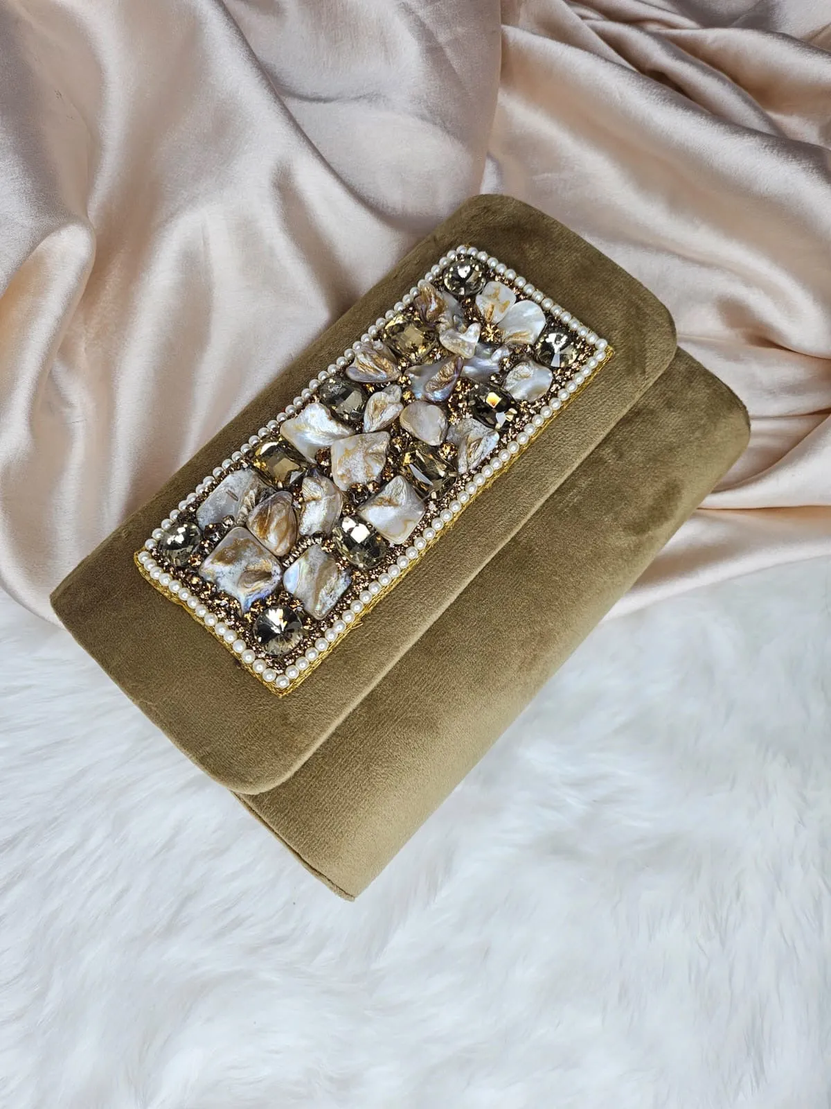 Crystal flap clutch bag women purse