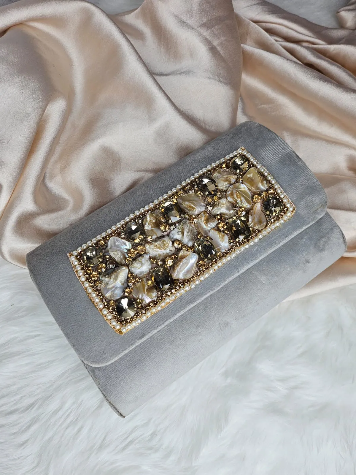 Crystal flap clutch bag women purse