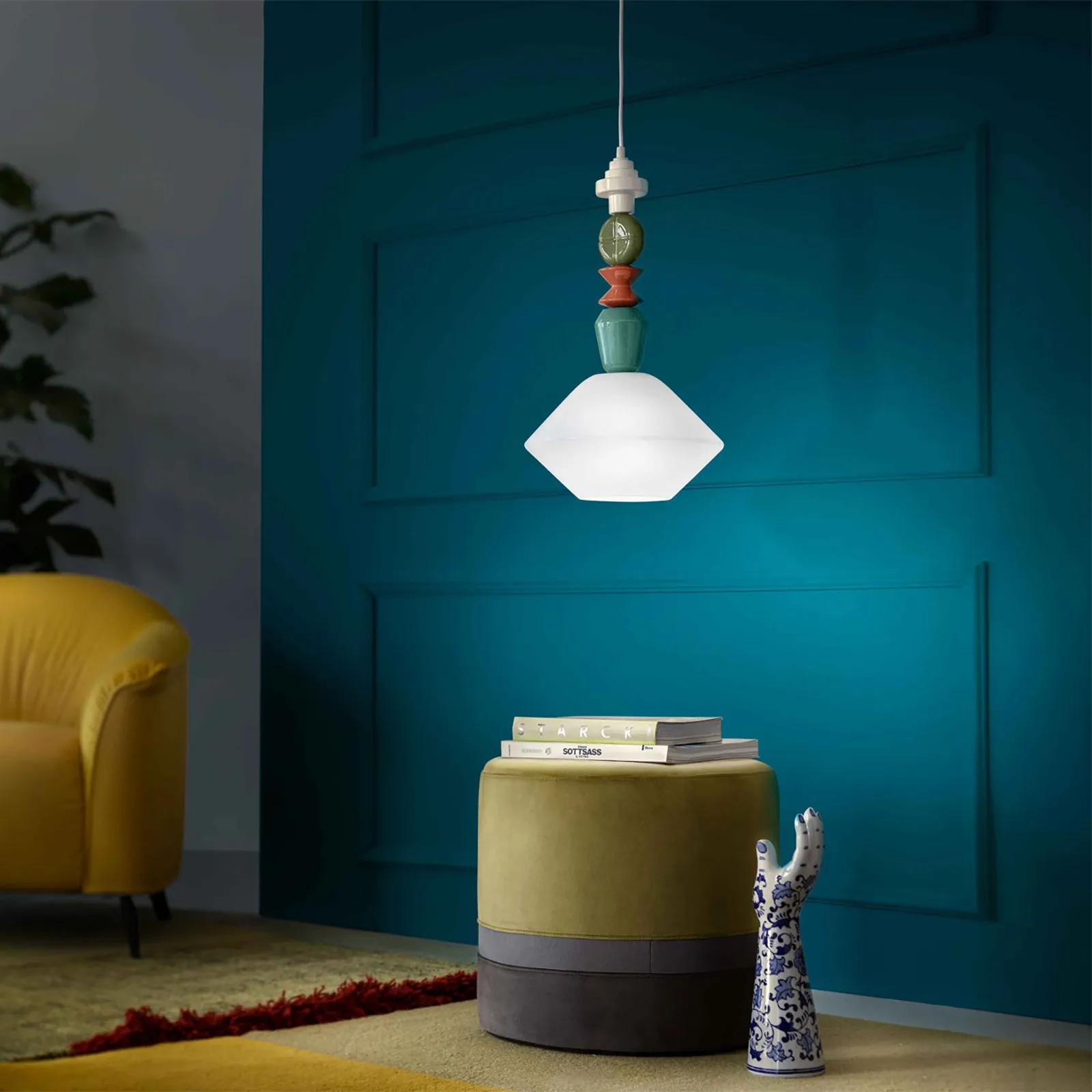 Deco Lariat Glass Pendant Light