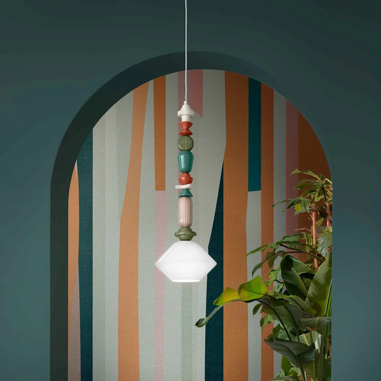 Deco Lariat Glass Pendant Light