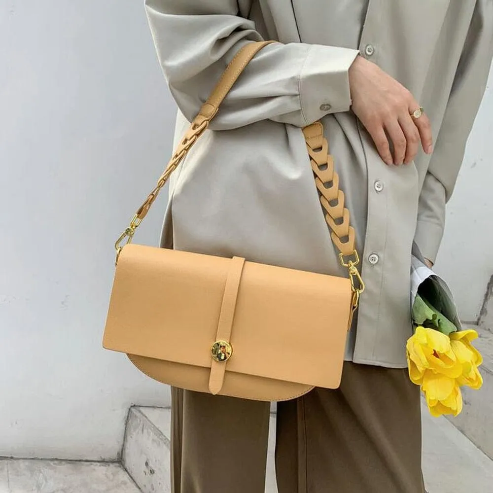 Diana Gold-Tone Bucket Leather Satchel