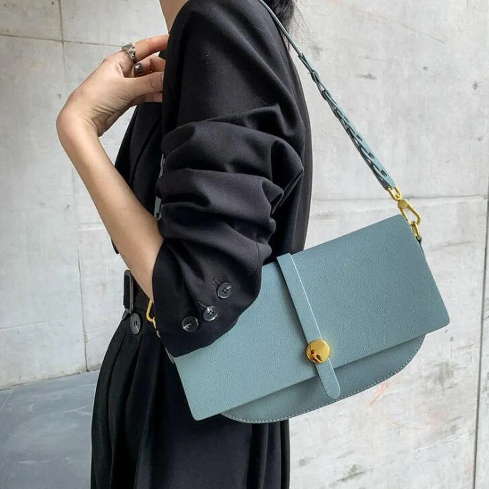 Diana Gold-Tone Bucket Leather Satchel