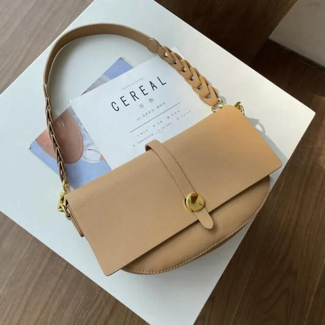 Diana Gold-Tone Bucket Leather Satchel