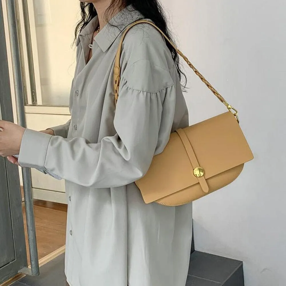 Diana Gold-Tone Bucket Leather Satchel
