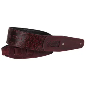 DieHard DHSTRAP600RD SUPERB Italian Leather Padded Guitar Strap - Burgundy Red