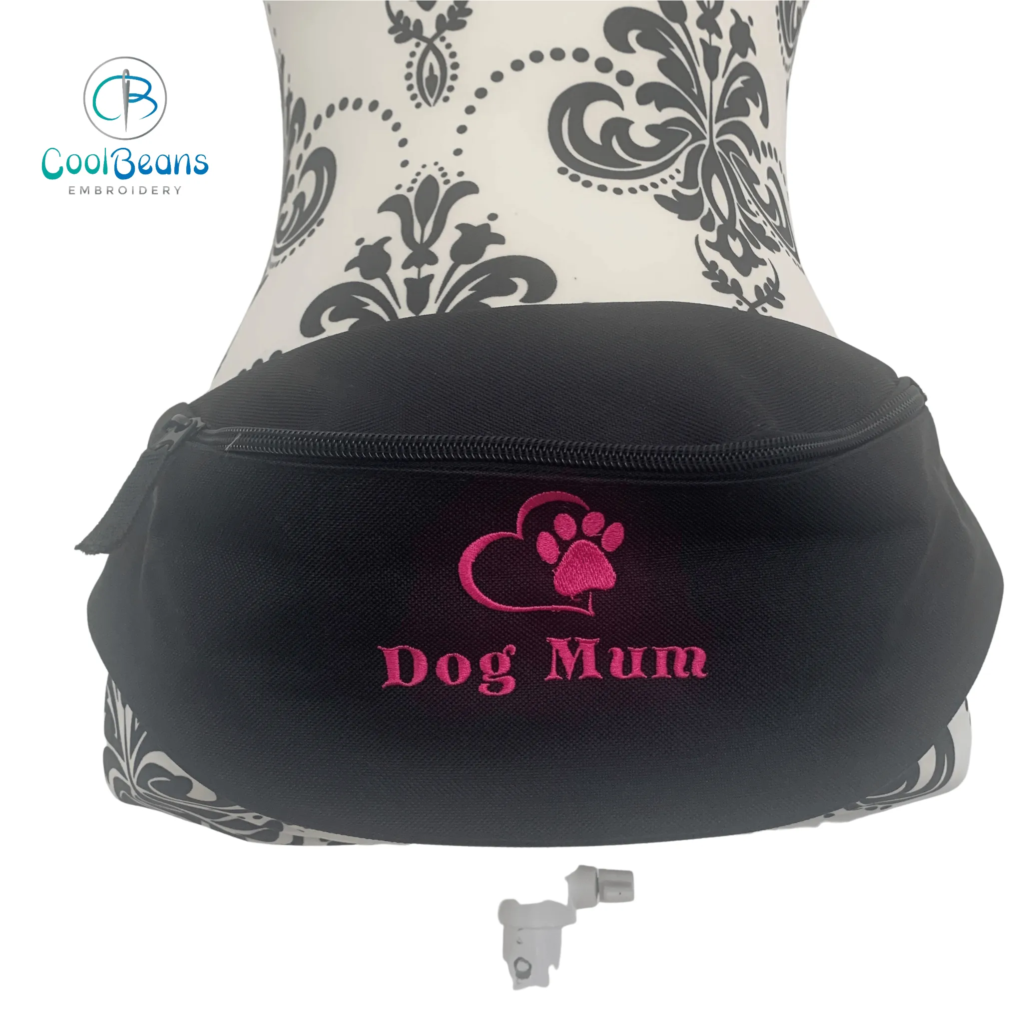 Dog Walking - Dog Mum Paw in Heart Belt Bag / 2 Zip Bumbag