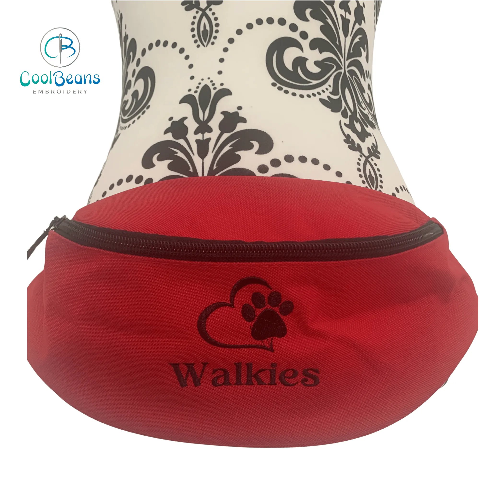 Dog Walking - Heart & Paw Belt Bag / Bumbag - Personalised